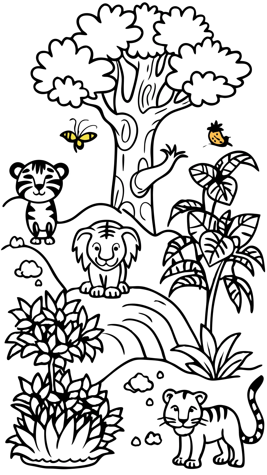 coloring pages of jungle animals